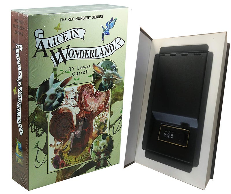 E-ONSALE Real Paper Book Locking Booksafe with Combination Combo Dictionary Secret Hidden Safe (Combo/Alice in Wonderland) - Image 1